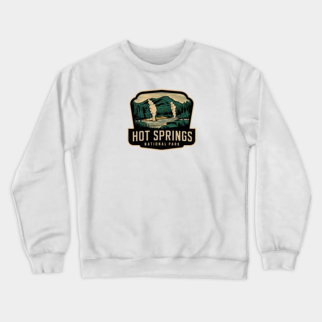 Arkansas Hot Springs Retro Crewneck Sweatshirt by Perspektiva